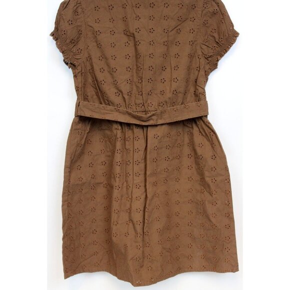 NEW 2007 Gymboree Island Getaway Eyelet Lace Shirt Dress sz 7 Belt Pockets Butto - Picture 8 of 9